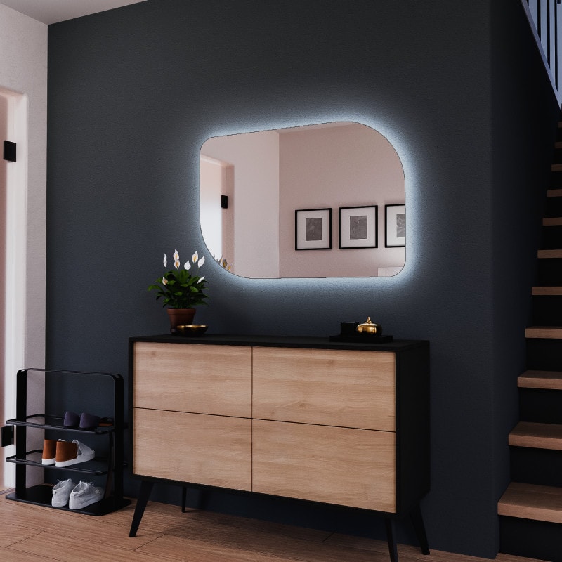Spiegel met achtergrondverlichting Raam 2 Spiegel met achtergrondverlichting Raam 2