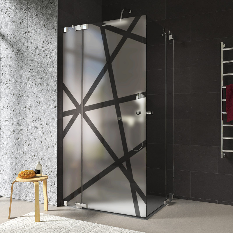 Design douchecabine glas hoekinstap AREA 8/209