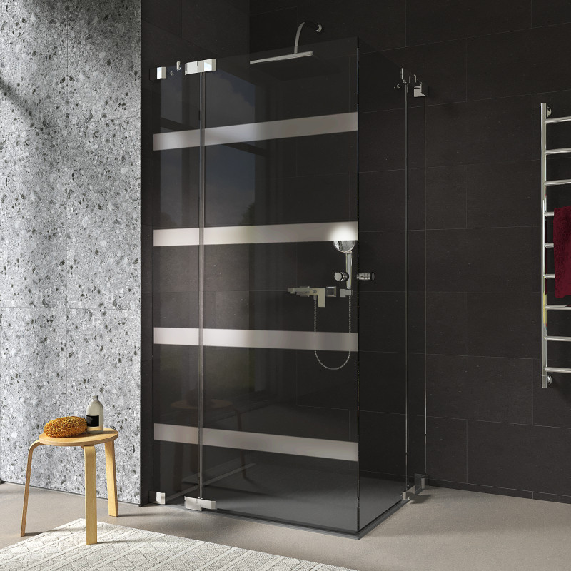 Maatwerk douchecabine glazen hoekinstap FORRADO 4/209