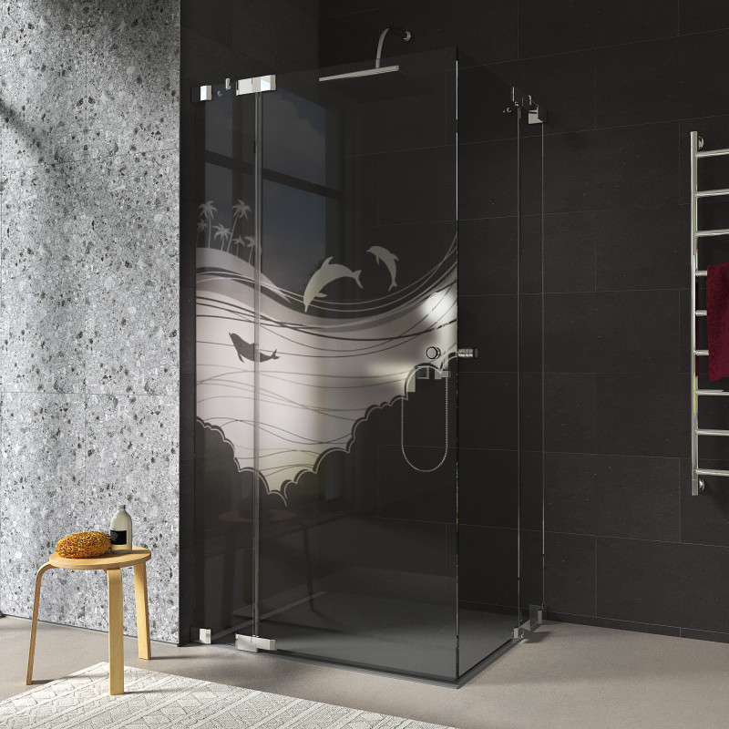Douchecabine glazen hoekinstap ZEE 2/209
