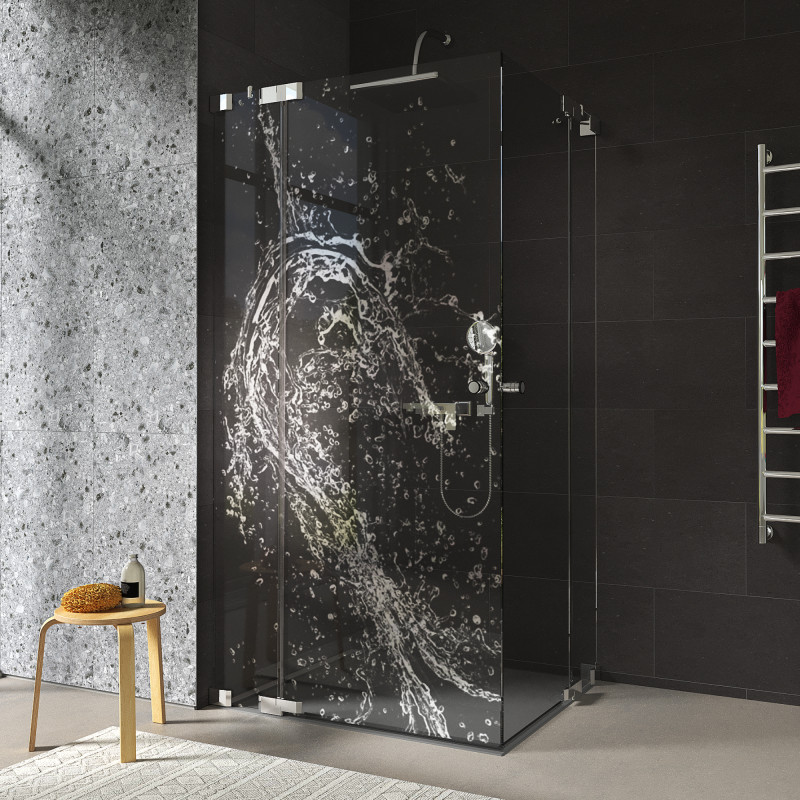 Douchecabine glas hoekinstap WATER 2/209