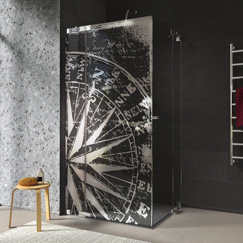 Douchecabine glazen hoekinstap WINDROZE 209