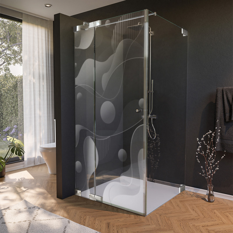 Glas douchecabine deur zijdelings DESIGN 4/210