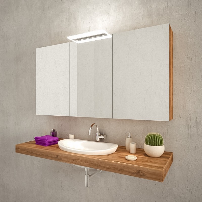 Badkamerspiegelkast op maat met LED-lamp Katherine 1 Badkamerspiegelkast op maat met LED-lamp Katherine 1