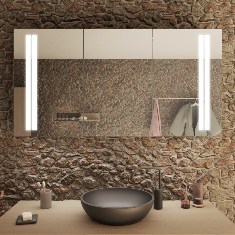 Badkamerspiegelkast op maat LED - AUGSBURG Badkamerspiegelkast op maat LED - AUGSBURG