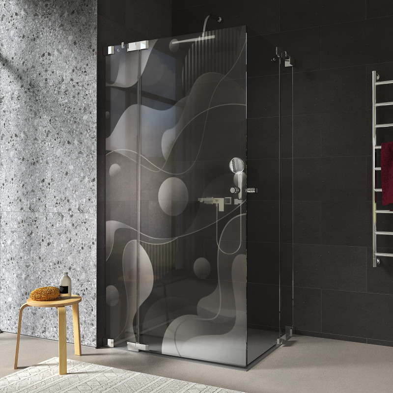 Douchecabine glazen hoekinstap DESIGN 4/209