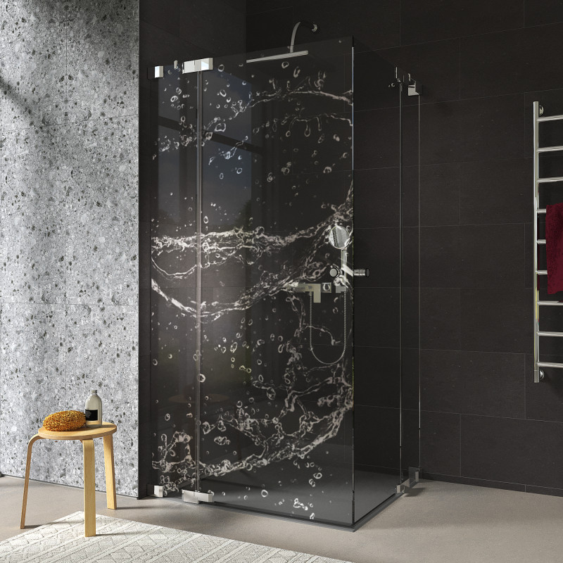 Douchecabine glazen hoekinstap WATER 4/209