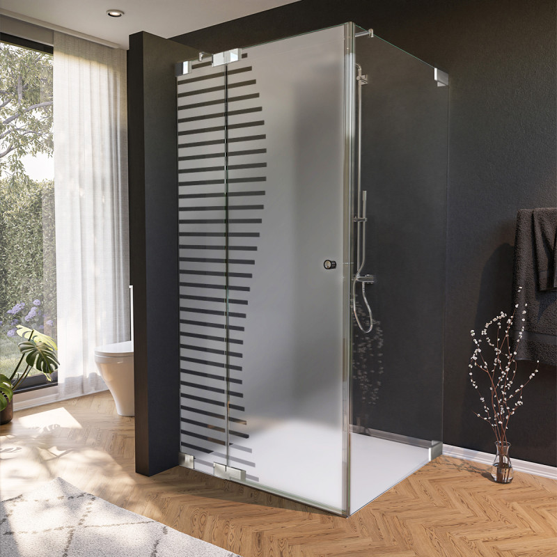Douchedeur zijwand glas mat FORRADO 8/210