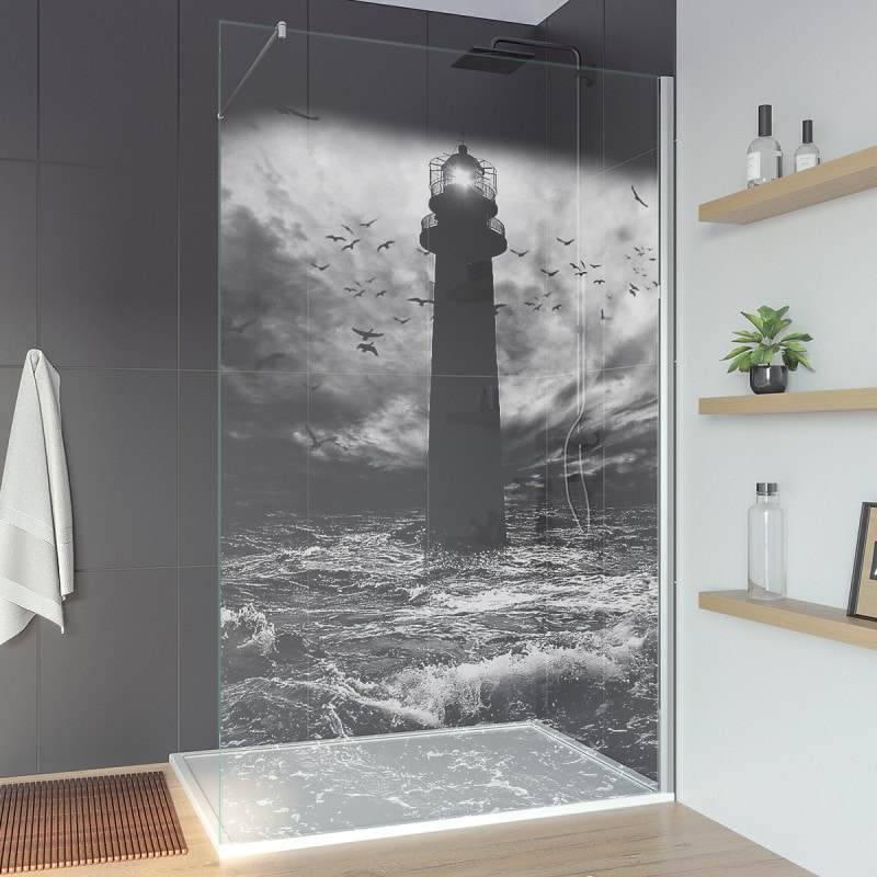 Douchewand met motief VUURTOREN 2 (T) Douchewand met motief VUURTOREN 2 (T)