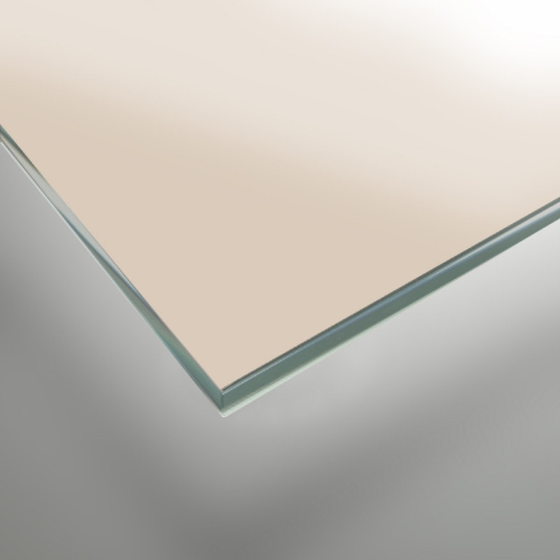 Gelakt glas - Licht beige - REF 1015, 6mm Gelakt glas - Licht beige - REF 1015, 6mm