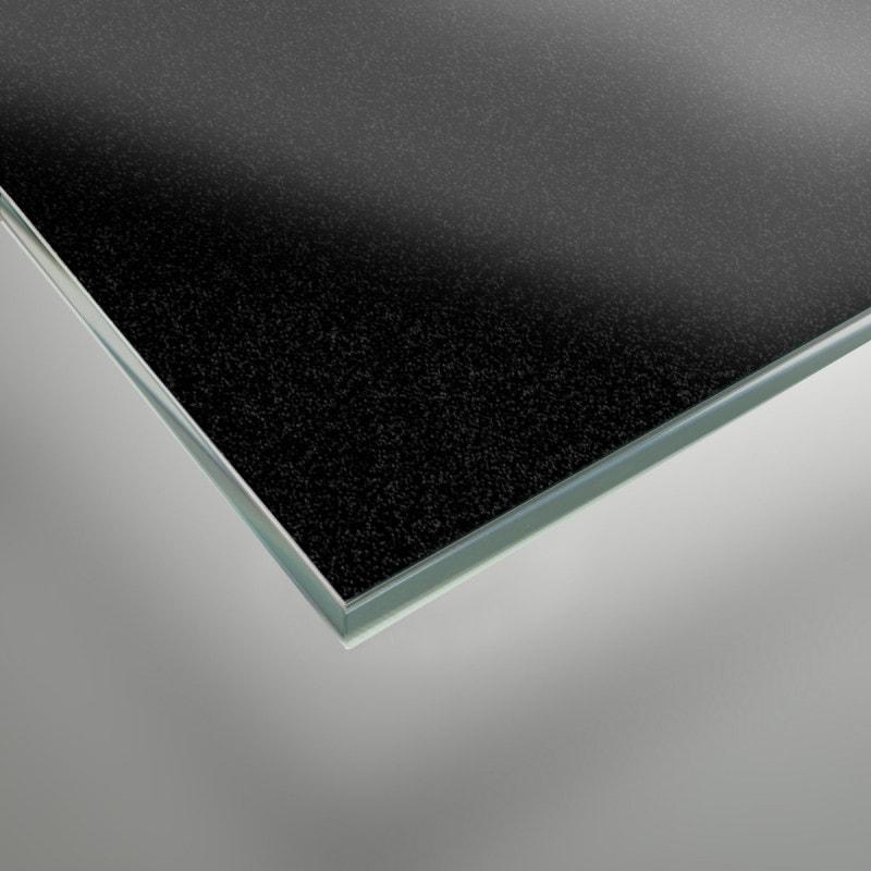 Gelakt glas - Zwart met glitter - REF 0337, 6mm