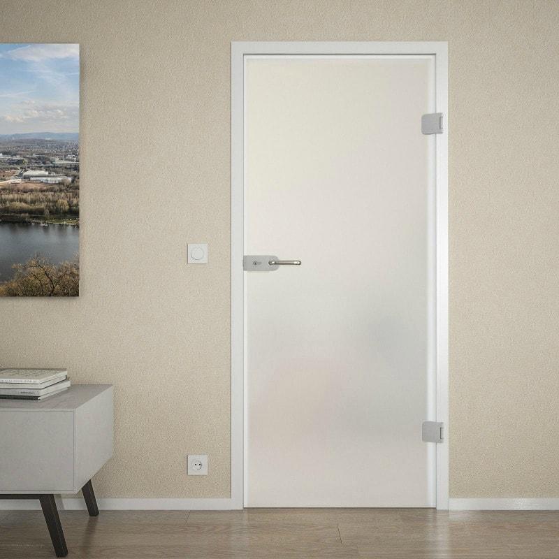 Glasdeur 8 mm gehard veiligheidsglas Satinato matglas look AREA 1