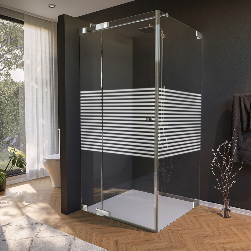 Glasdouchecabine geëtst, deur aan de zijkant FORRADO 5/210