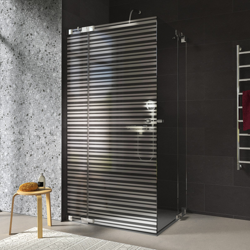 Glasdouchecabine met decor hoekinstap FORRADO 7/209