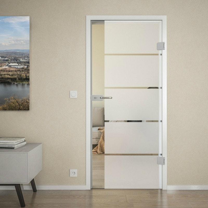 Glazen deur zonder frame met gesatineerde afwerking AREA 17