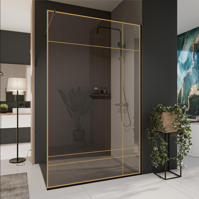 Glazen scheidingswand douche met kleurendruk FRAME LINE Glazen scheidingswand douche met kleurendruk FRAME LINE