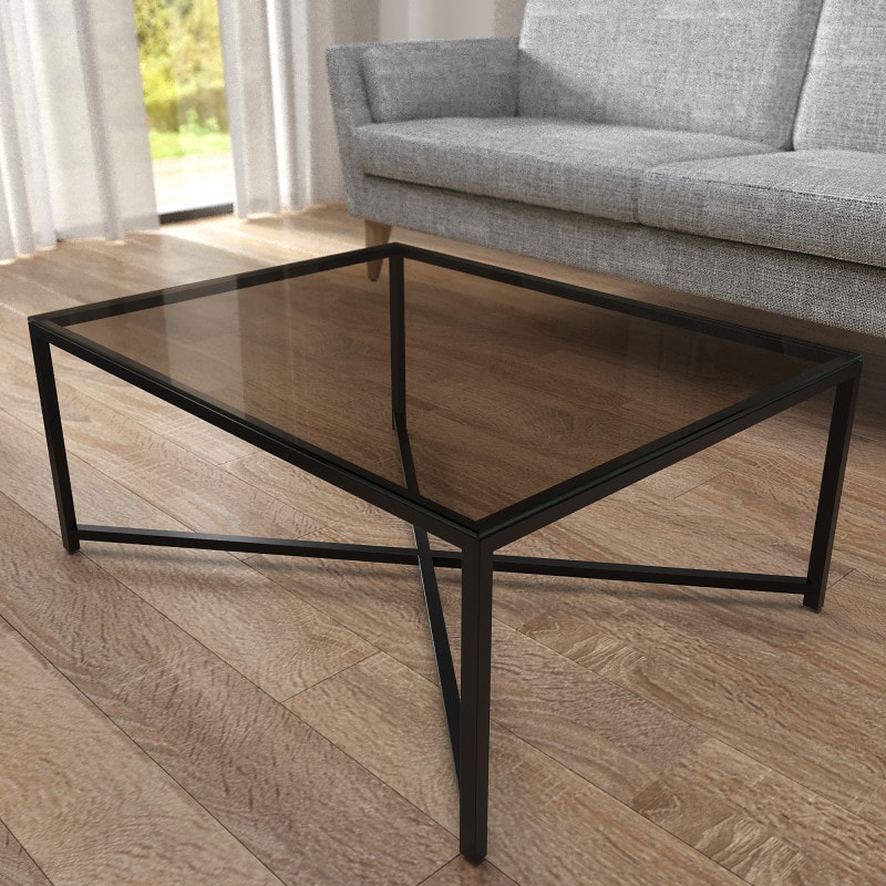 Glazen tafelblad van 6 mm brons Gehard-glas Parsol®.