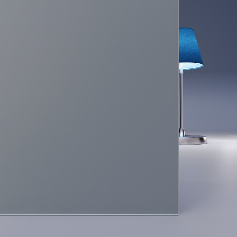 Grijs gelakt gehard veiligheidsglas Satijn 4mm