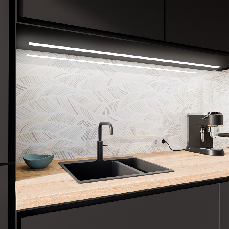 Keuken spatwand ESG glas 6mm met keramische kleurenprint BLUMEN 4