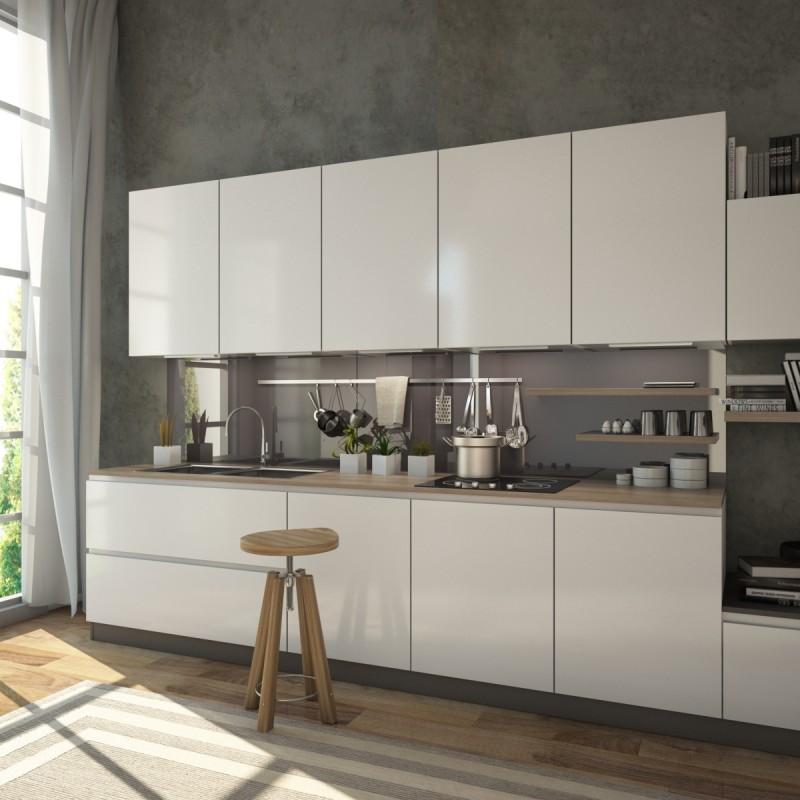 Keukenachterwandglas op maat - donkergrijs / antraciet - REF 7016, 6mm Keukenachterwandglas op maat - donkergrijs / antraciet - REF 7016, 6mm