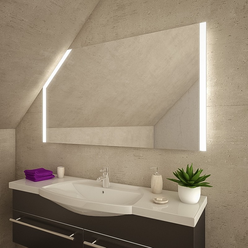 LED badkamerspiegel voor schuin dak - Akita