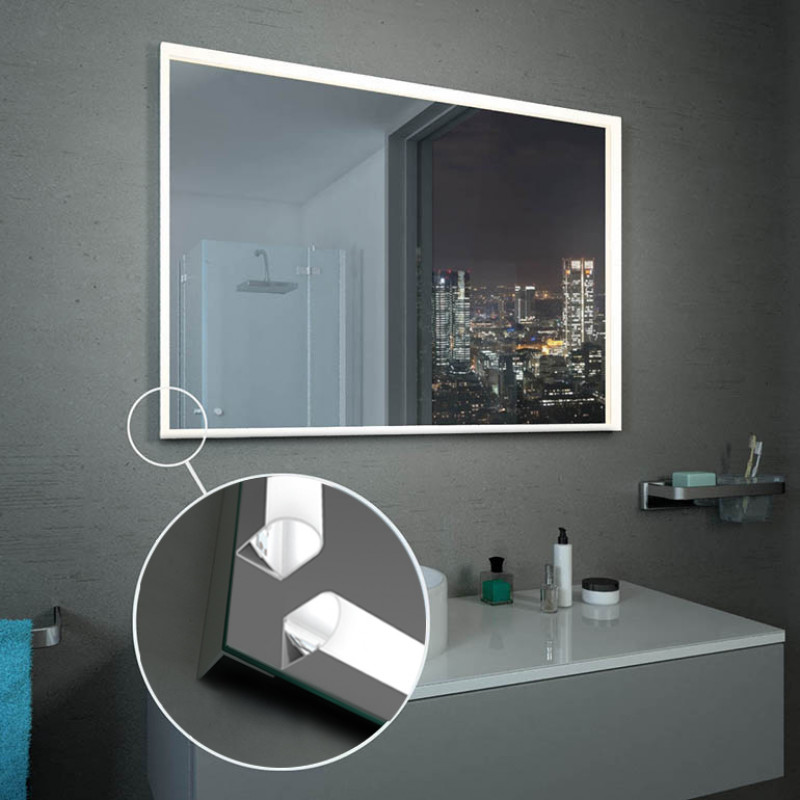 Premium verlichte spiegel LED, optioneel met legplankje - Keulen 4 Premium verlichte spiegel LED, optioneel met legplankje - Keulen 4