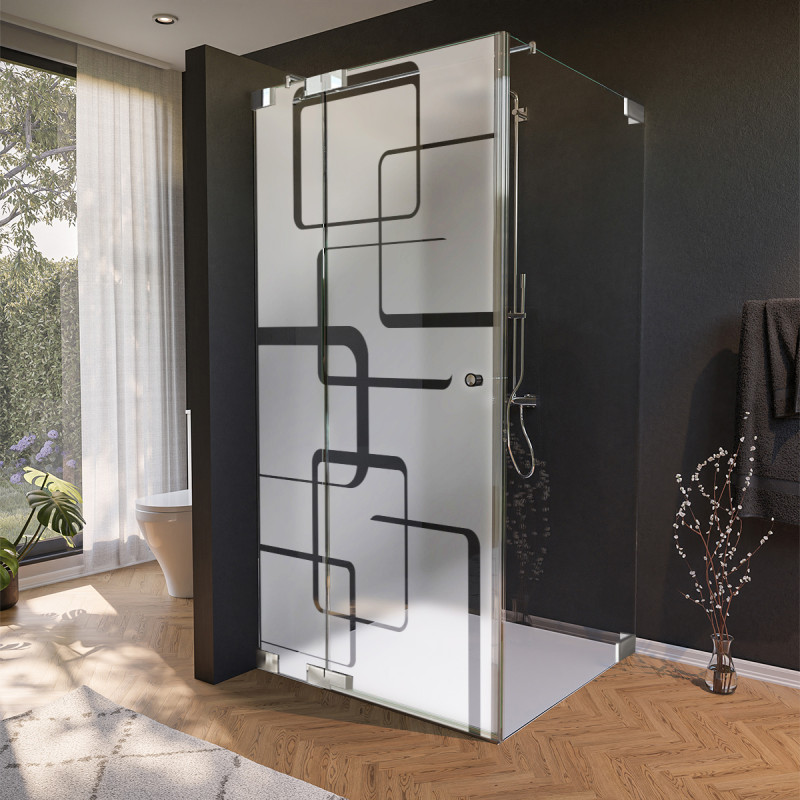 Maatwerk douchecabine van glas, deur aan de zijkant DESIGN 1/210