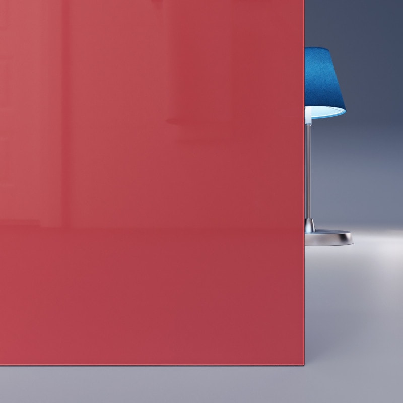 Roze / Roze gelakt Gehard-glas op maat van 4mm
