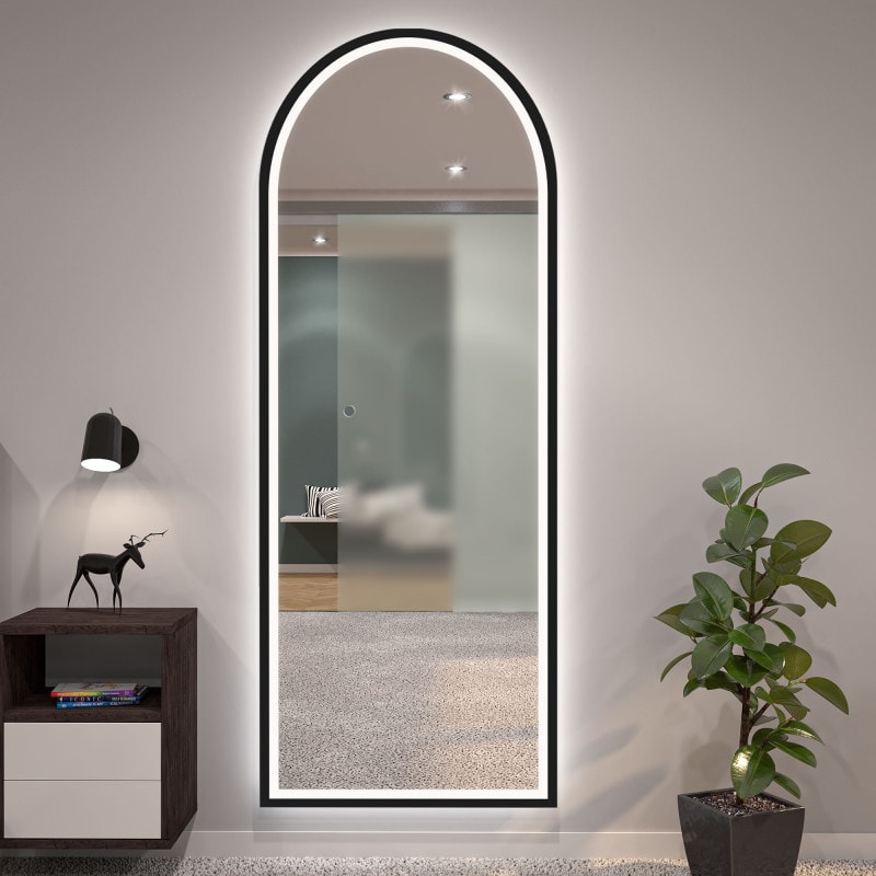 Spiegel verlicht met boog zwarte lijst deel lak F650L4BTL2 Spiegel verlicht met boog zwarte lijst deel lak F650L4BTL2
