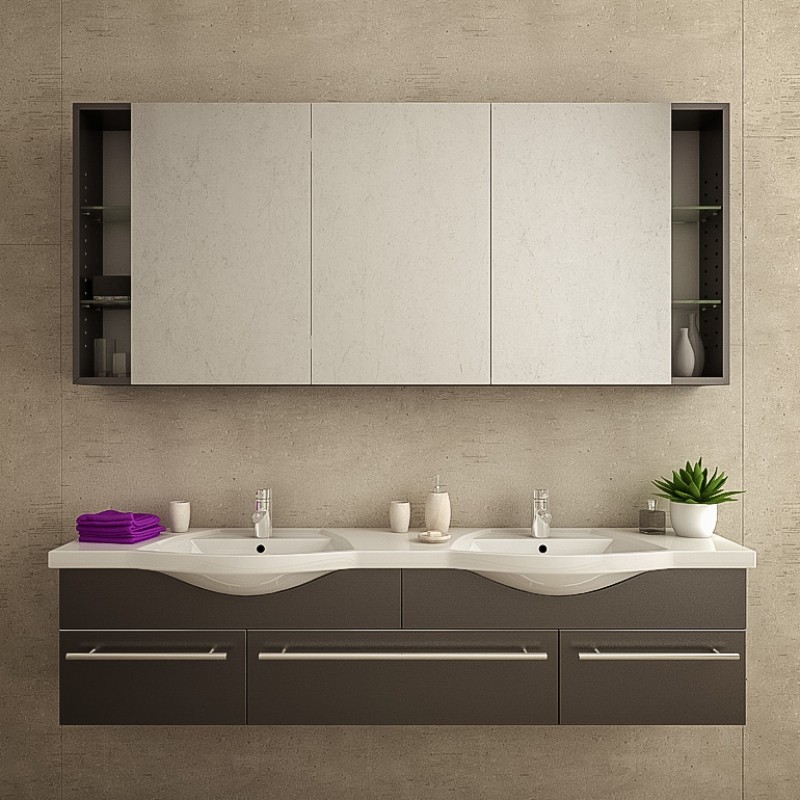 Badkamerspiegelkast - alleen BINNEN verlicht - GRADO Badkamerspiegelkast - alleen BINNEN verlicht - GRADO