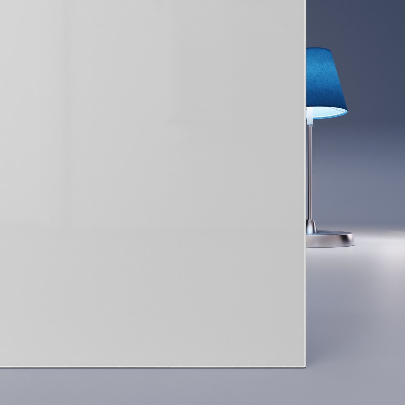 Wit gelakt Gehard-glas op maat van 4mm