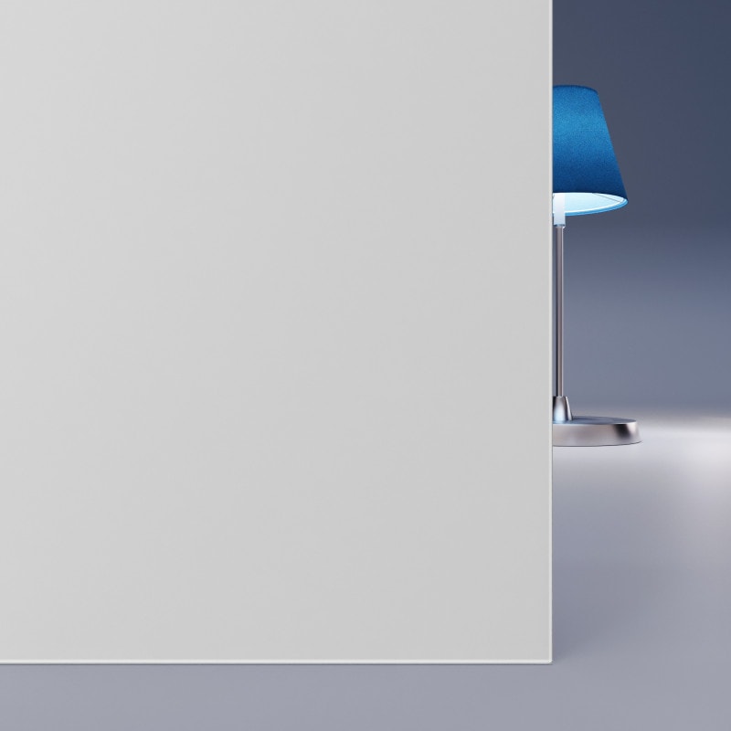 Wit gelakt gehard veiligheidsglas Satijn 4mm