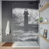 Douchewand met motief VUURTOREN 2 (T) Douchewand met motief VUURTOREN 2 (T)
