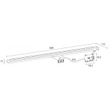 Spiegelarmatuur PANDORA S4 60,8 cm, 12W van Ebir