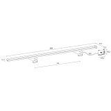 PANDORA S4 spiegelkastlamp, 80 cm, 15W, IP44 by Ebir