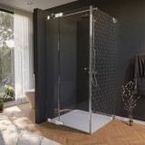 Glas douchedeur zijdelings ART DECO 1/210