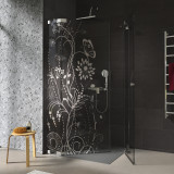 Douchecabine glas hoekinstap BLOEMEN 1/209