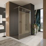 Glazen scheidingswand douche met kleurendruk FRAME BLOSSOM 2