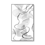 Glazen scheidingswand douche Satinatoglas met zwarte opdruk FRAME CHAOS