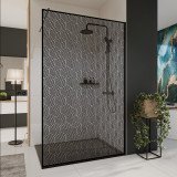 Glazen scheidingswand douche met kleurendruk FRAME CUBUS Glazen scheidingswand douche met kleurendruk FRAME CUBUS