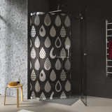 Douchecabine glazen hoekinstap DRUPPEL 2/209