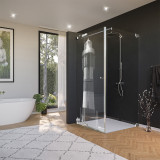 Glas Douchecabine Deur zijdelings met motief VUURTOREN 1/210