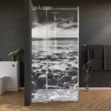 Glas Douche cabine deur zijdelings met motief ZEE 1/210