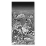 Douchecabine glazen hoekinstap met motief VISSEN 3/209