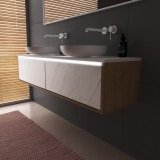 Dubbele wastafel met verlichting - Rügen 10A/LED