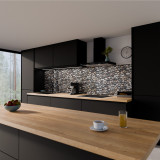 Keuken spatwand ESG glas 6mm met keramische kleurenprint KIESELSTEINE 2