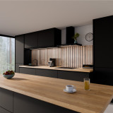 Keuken spatwand ESG glas 6mm met keramische kleurenprint LAMELLEN 2