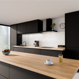 Keuken spatwand ESG glas 6mm met keramische kleurenprint LEAVES 1