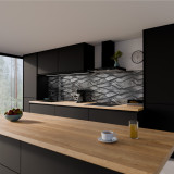 Keuken spatwand ESG glas 6mm met keramische kleurenprint SCHIEFER 2