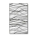 Glazen scheidingswand douche Satinato met zwarte opdruk FRAME FLORA 2